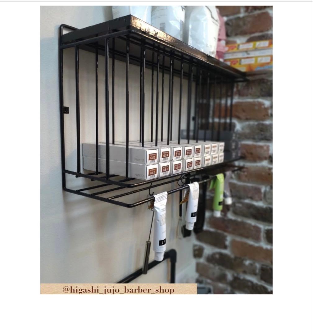 カラー剤壁面ラック（108本収納+ぶら下げバー4列）※カラー剤は付いていません