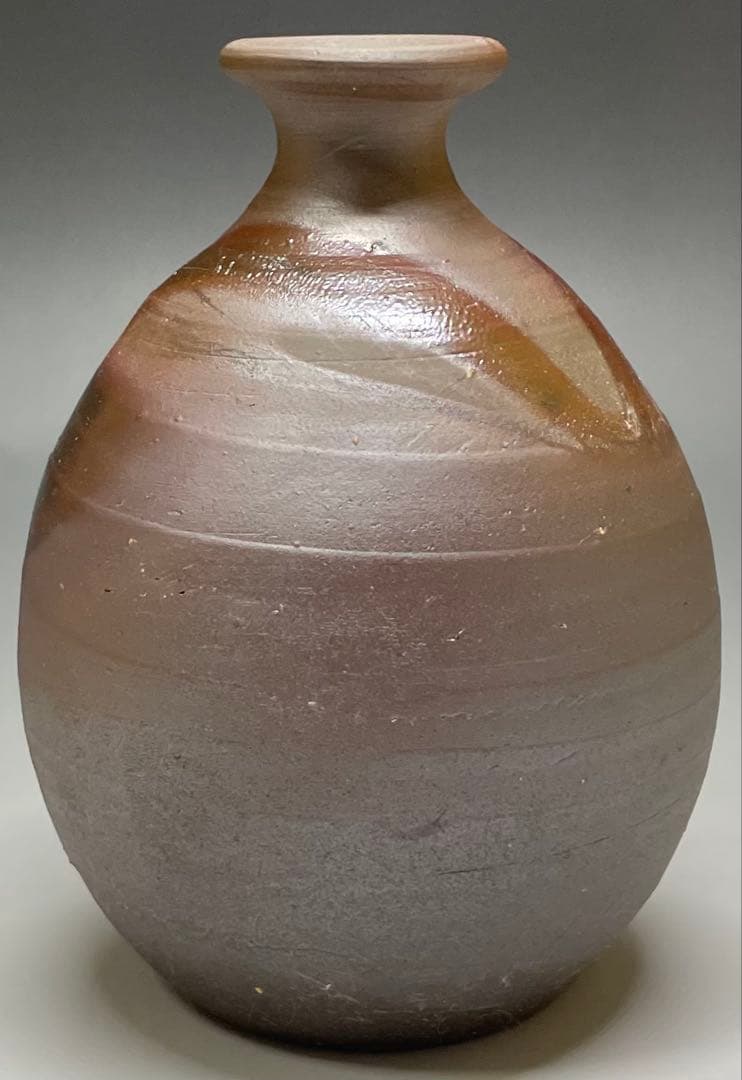 人間国宝　藤原雄　備前徳利　共箱　共布　栞　yy84