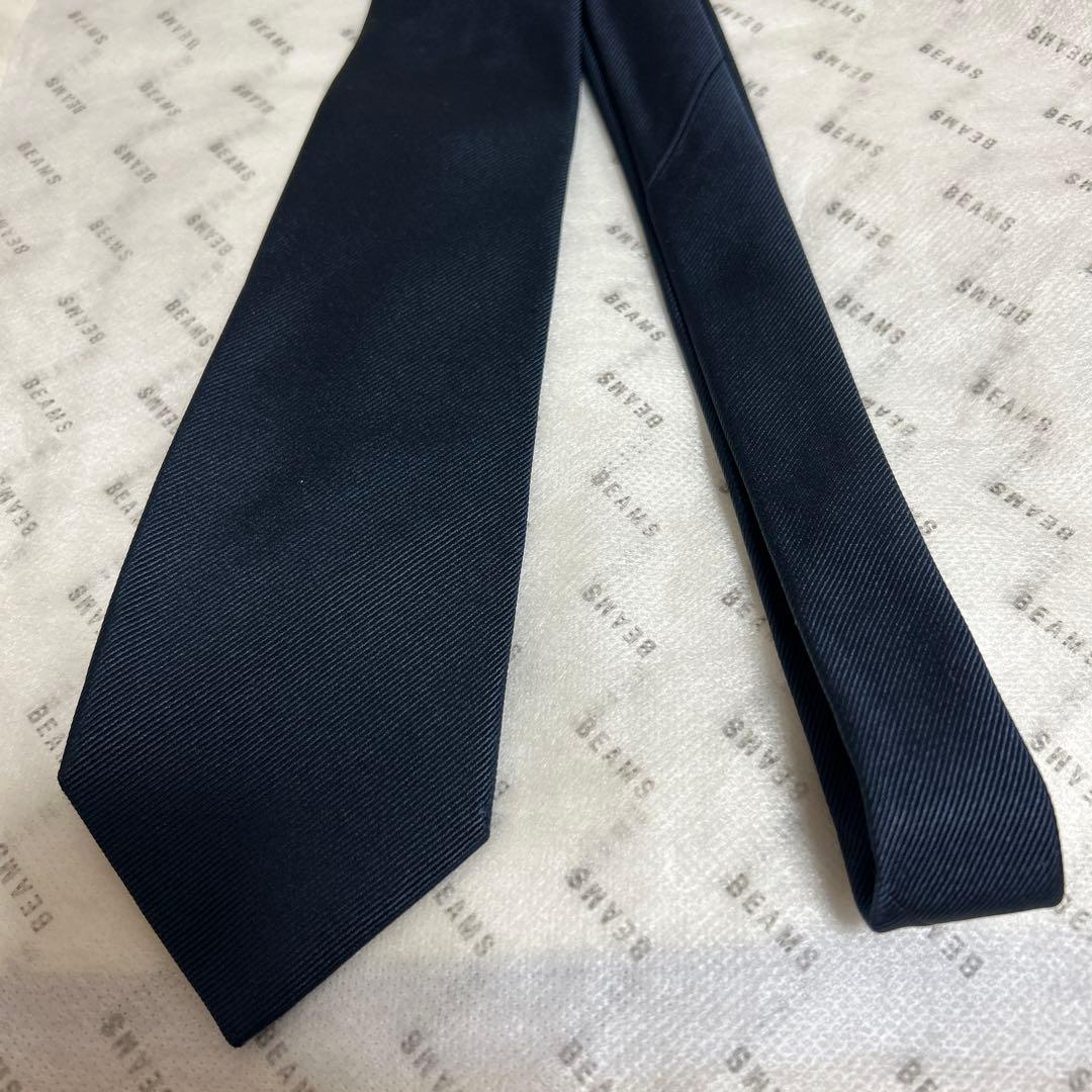 E. Marinella マリネッラ ネイビー ソリッドタイ 無地 ネクタイ