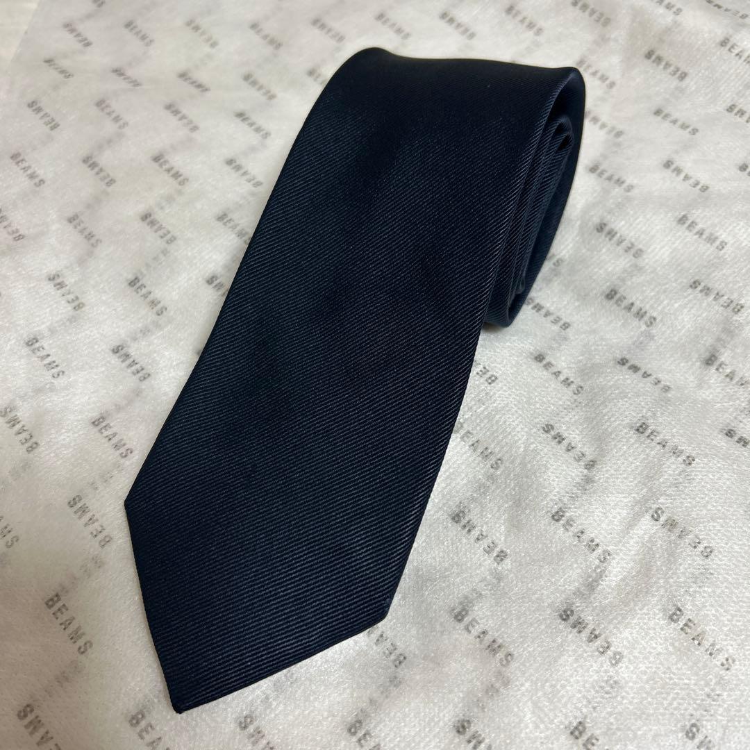 E. Marinella マリネッラ ネイビー ソリッドタイ 無地 ネクタイ