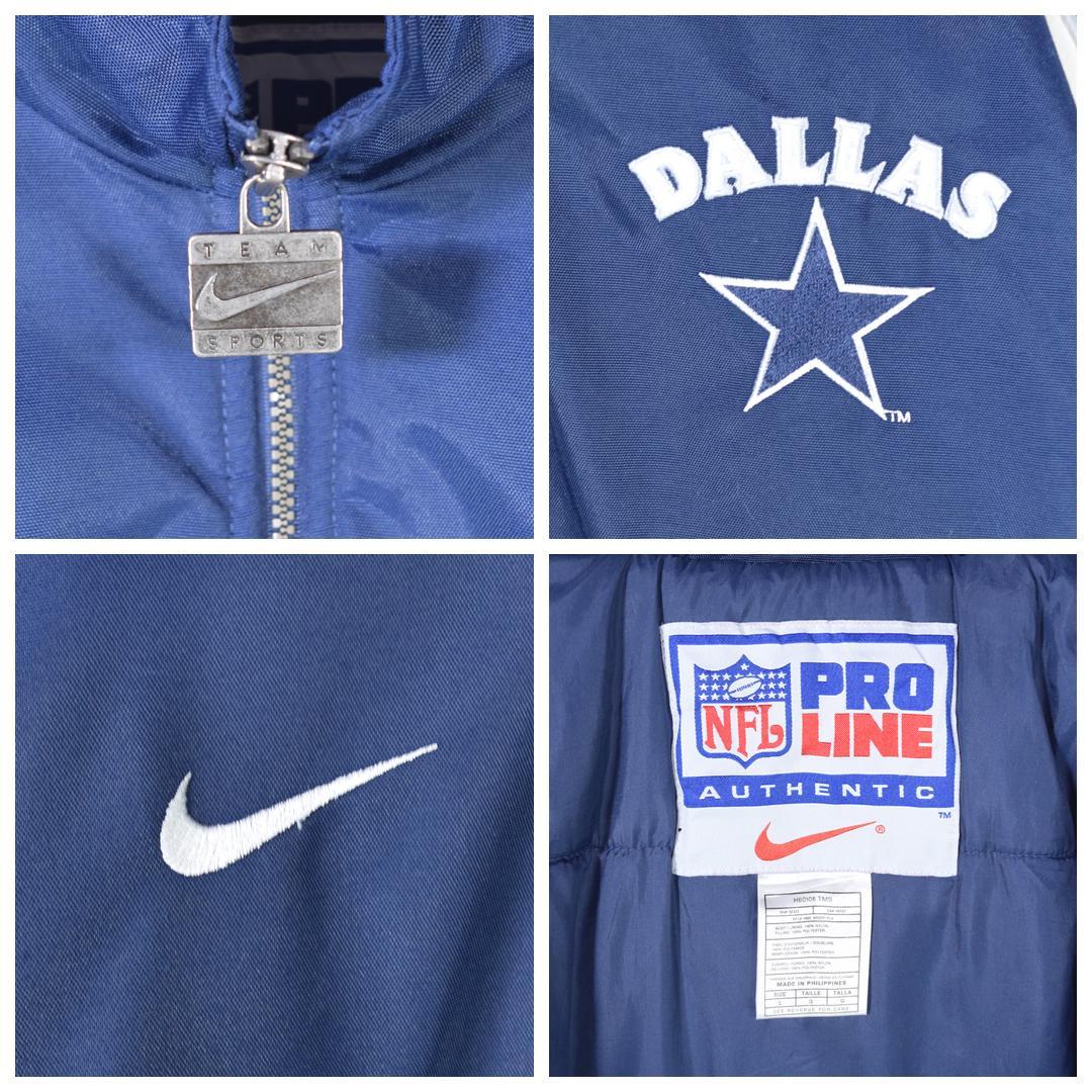 ナイキ プロライン NFL ダラスカウボーイズ ナイロンジャケット 中綿 古着