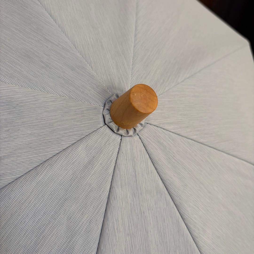 サンバリア100折りたたみ日傘　2段折　コンビmokuブルー