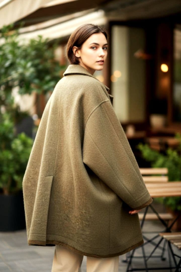 オ*ケ様 MIHARAYASUHIRO モヘア ウール レイヤード コート ジャ