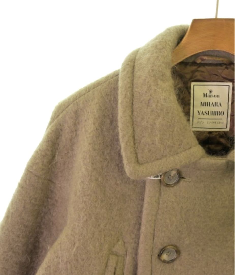 オ*ケ様 MIHARAYASUHIRO モヘア ウール レイヤード コート ジャ