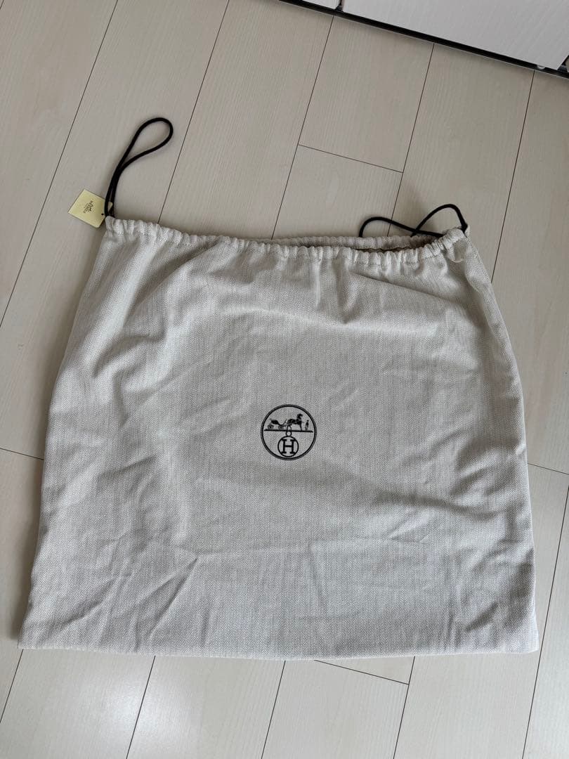 【美品】HERMES エルメス　PMトートバッグ　キャンバス　ネイビー