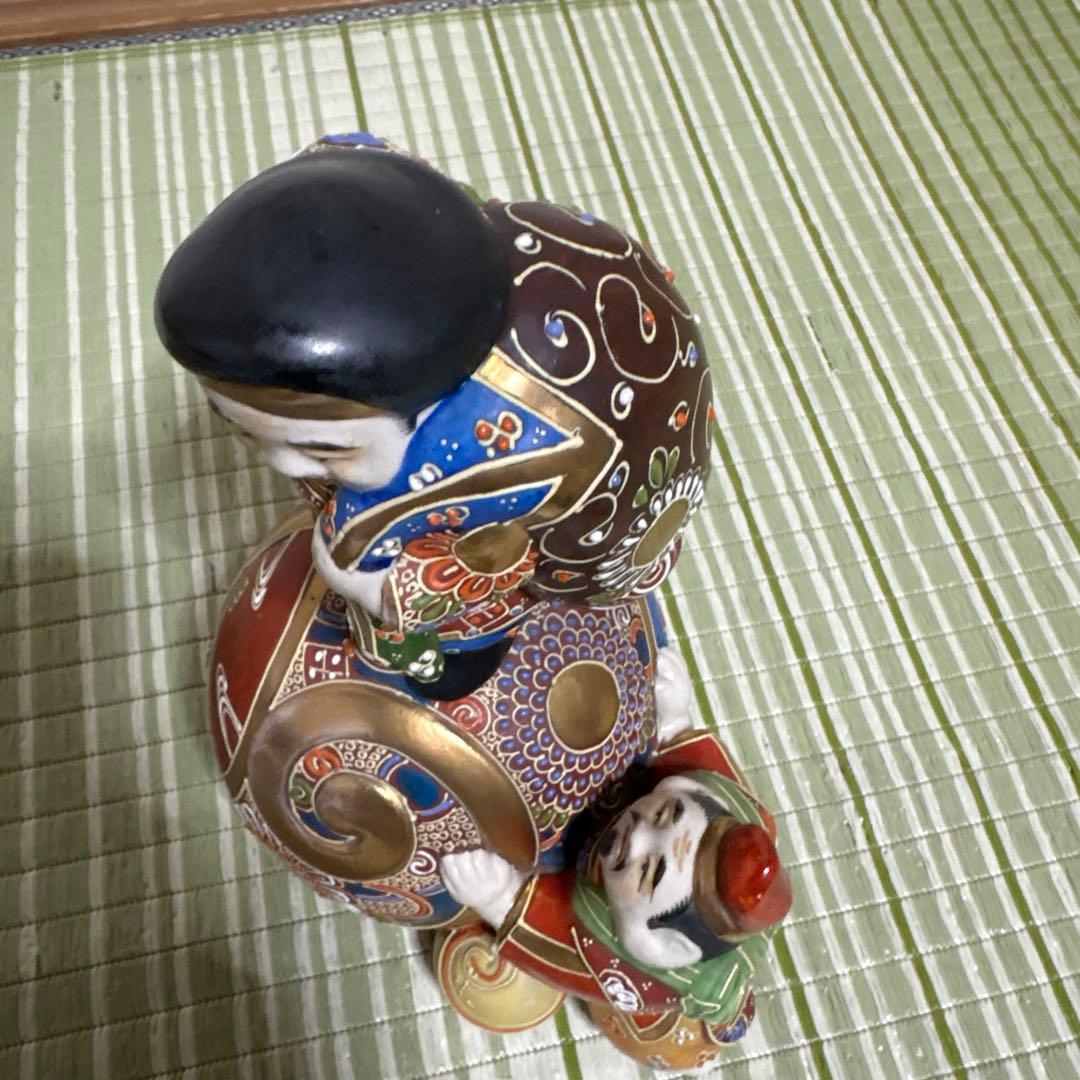 九谷焼　九谷　恵比須　大黒天　焼き物　置物　工芸品　七福神　恵比寿　レトロ