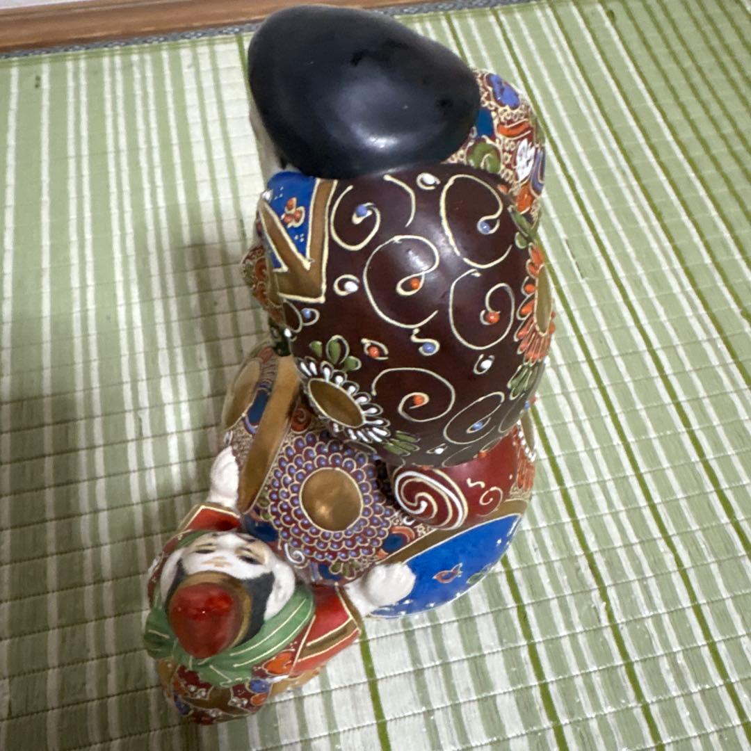 九谷焼　九谷　恵比須　大黒天　焼き物　置物　工芸品　七福神　恵比寿　レトロ