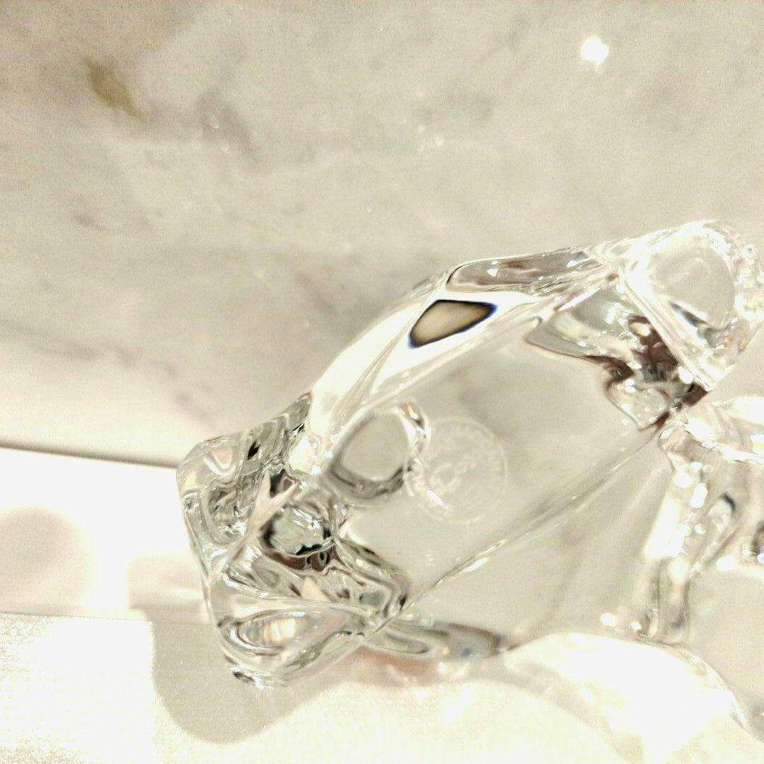美品　Baccarat　バカラ　クリスタル　うさぎ　動物　フィギュリン　オブジェ