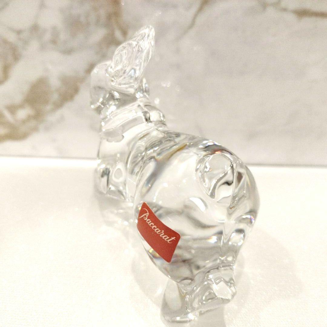 美品　Baccarat　バカラ　クリスタル　うさぎ　動物　フィギュリン　オブジェ