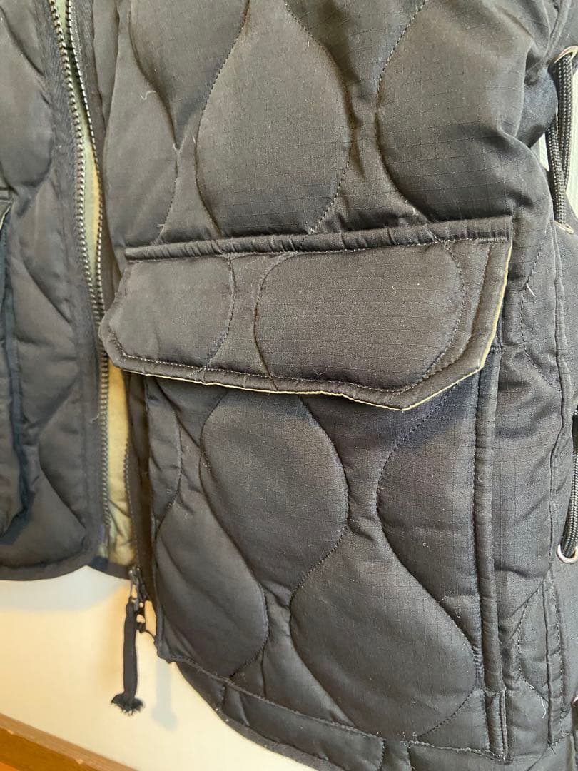 【希少】タイオン ミリタリー VネックWジップレースアップ ダウンベストXL