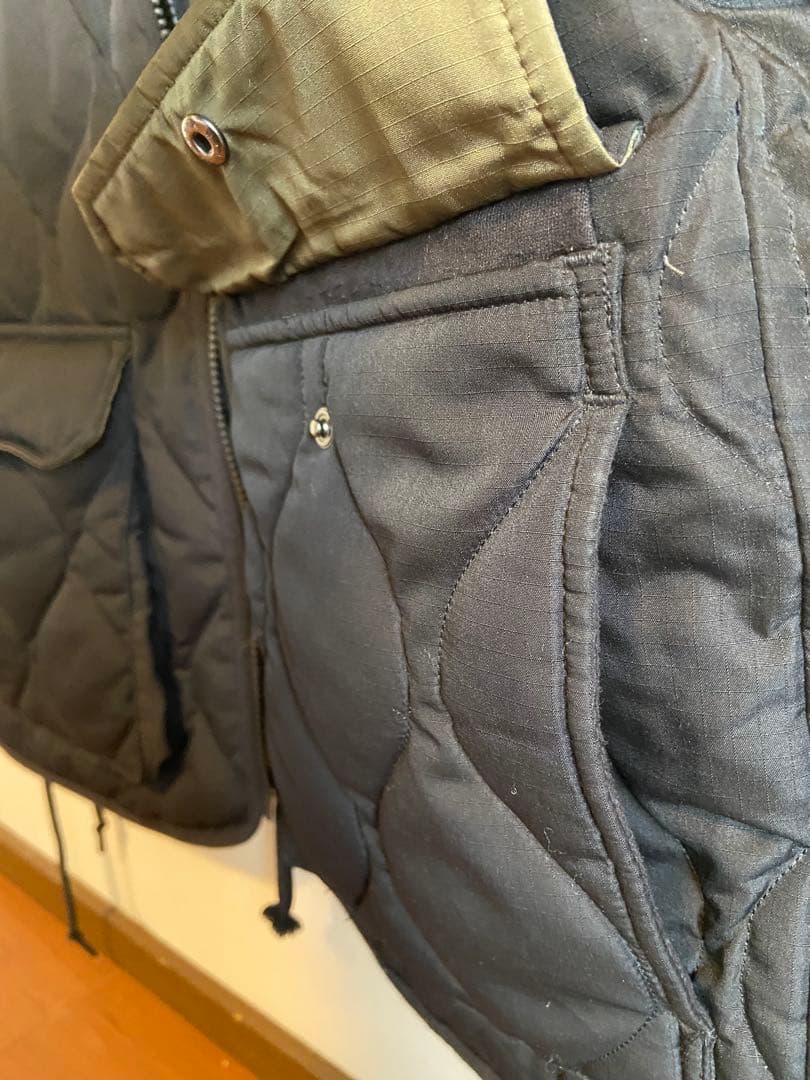 【希少】タイオン ミリタリー VネックWジップレースアップ ダウンベストXL