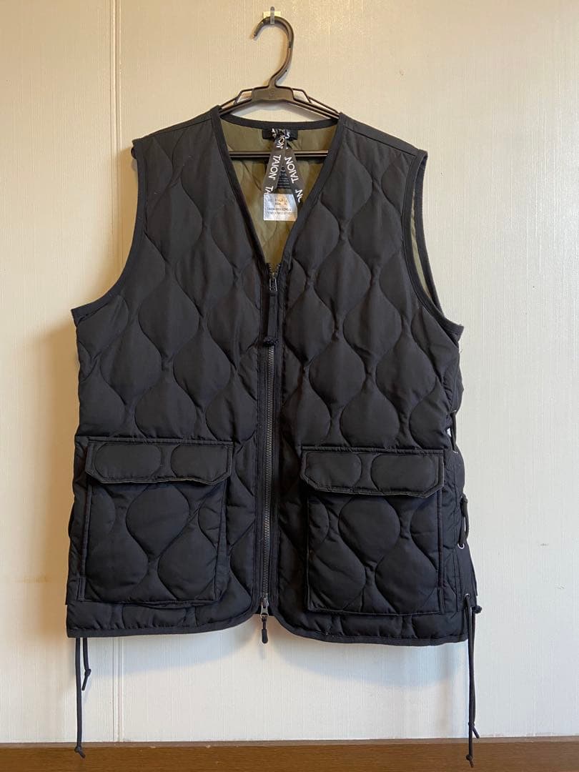 【希少】タイオン ミリタリー VネックWジップレースアップ ダウンベストXL