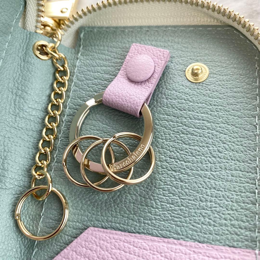 2289【新品 定価2.2万円】ラルコバレーノ★スマートWキーケース★