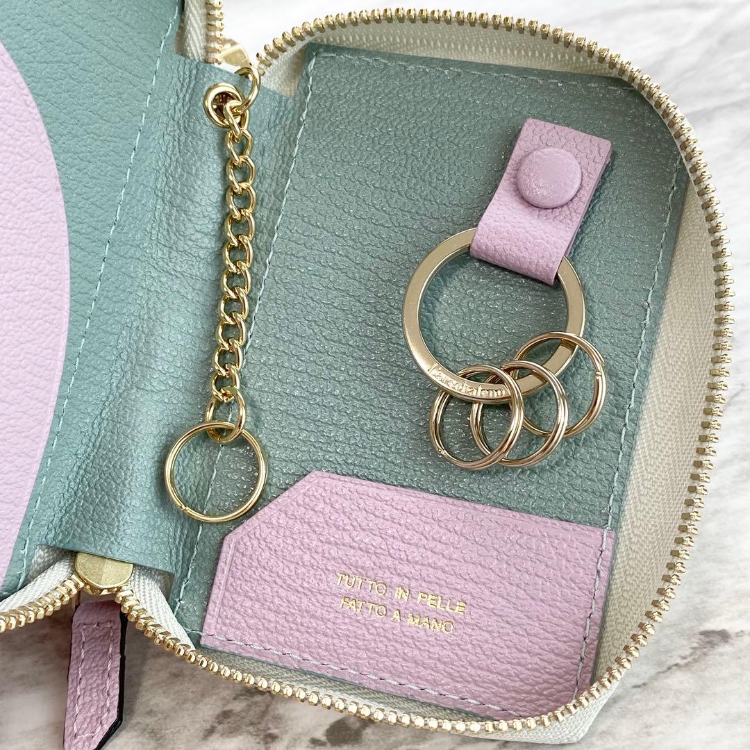 2289【新品 定価2.2万円】ラルコバレーノ★スマートWキーケース★