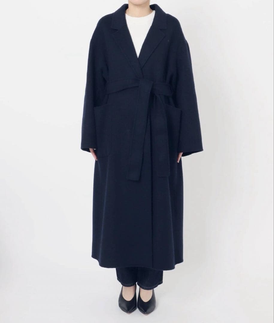 SLOBE IENA souple wool ダブルフェイスロングコート