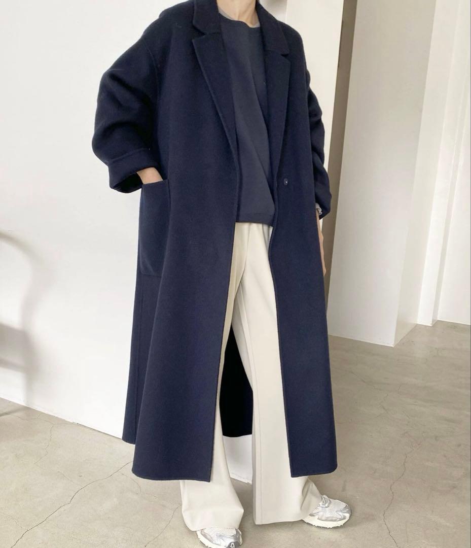 SLOBE IENA souple wool ダブルフェイスロングコート