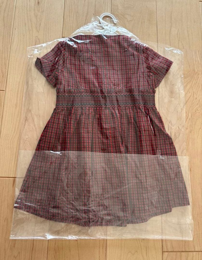椰*子様 新品未使用　familiar ファミリア　ワンピース　半袖　赤　チェッ