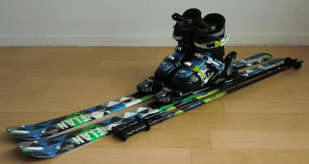 ■■11月限定■送料無料■ELAN■子供用スキー4点セット■130/23.5■■