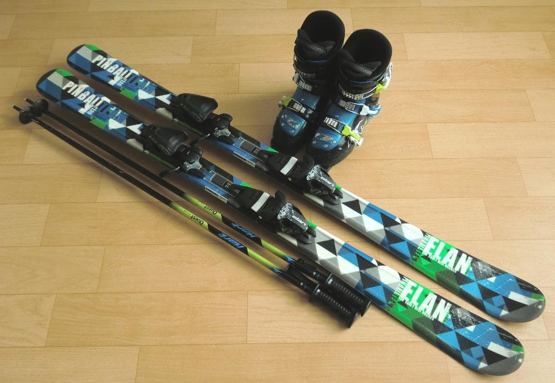 ■■11月限定■送料無料■ELAN■子供用スキー4点セット■130/23.5■■