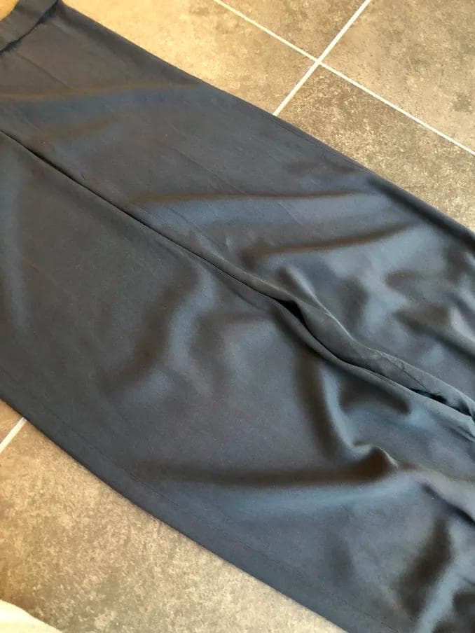 40s 50s 黒に近い青緑 レーヨン ギャバジン スラックス　ヴィンテージ