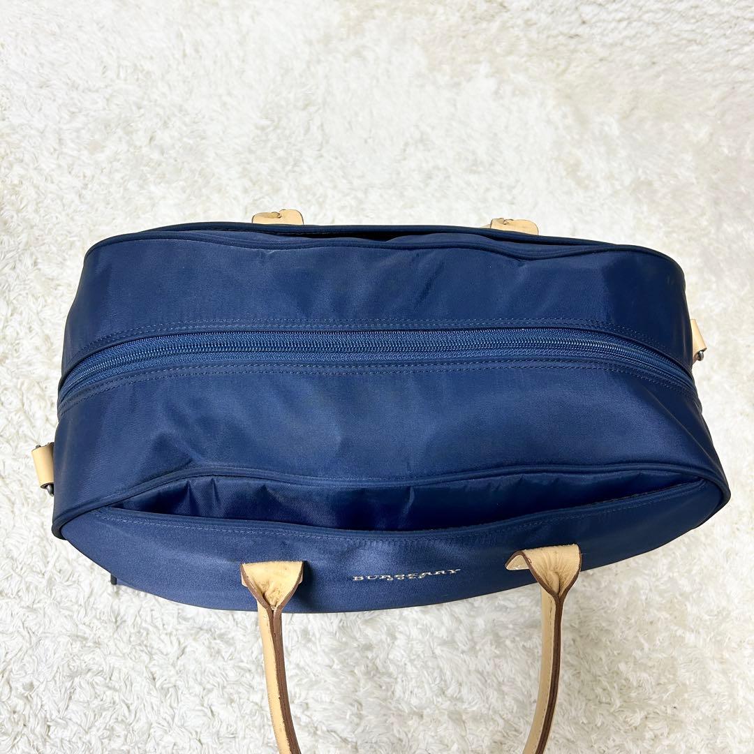 バーバリーゴルフ ボストンバッグ 2way ダッフルバッグ ロゴ刺繍 ネイビー