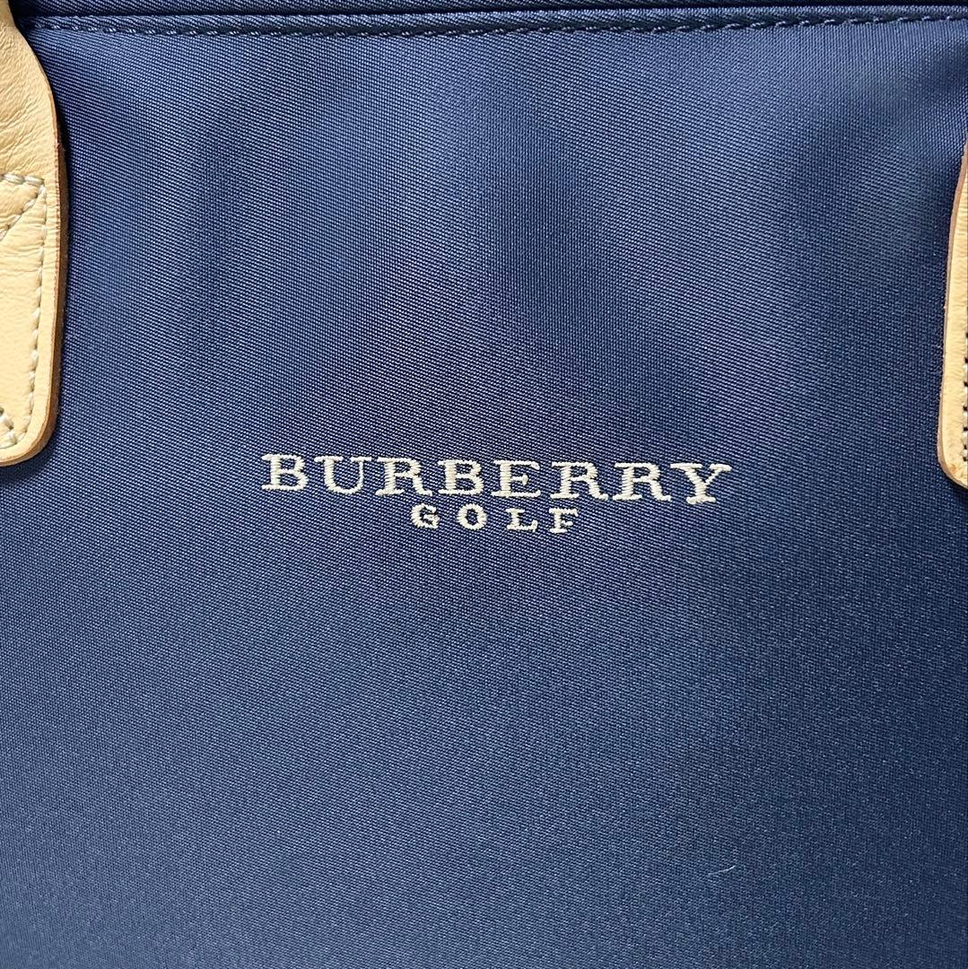 バーバリーゴルフ ボストンバッグ 2way ダッフルバッグ ロゴ刺繍 ネイビー