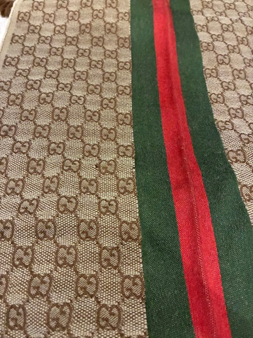 Mgmh GUCCI GGパターン マフラー ウールシルク