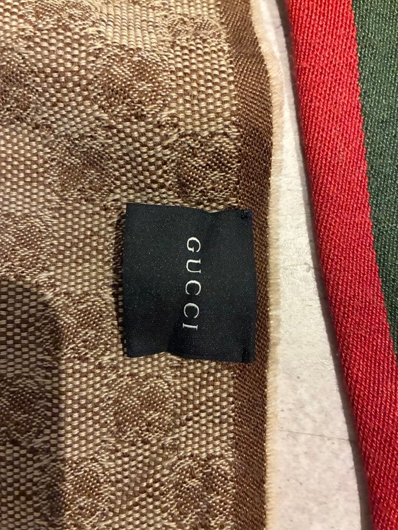 Mgmh GUCCI GGパターン マフラー ウールシルク