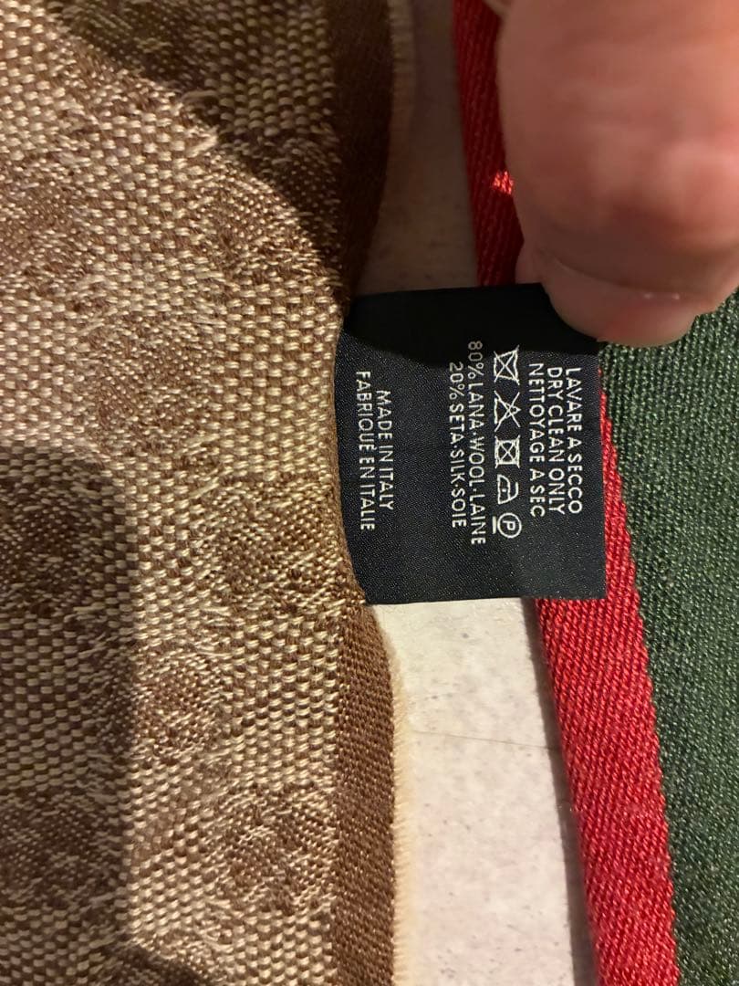 Mgmh GUCCI GGパターン マフラー ウールシルク