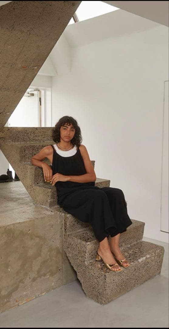 新品◆カベサロッソ　ブレイドストラップオールインワン　Black 38サイズ