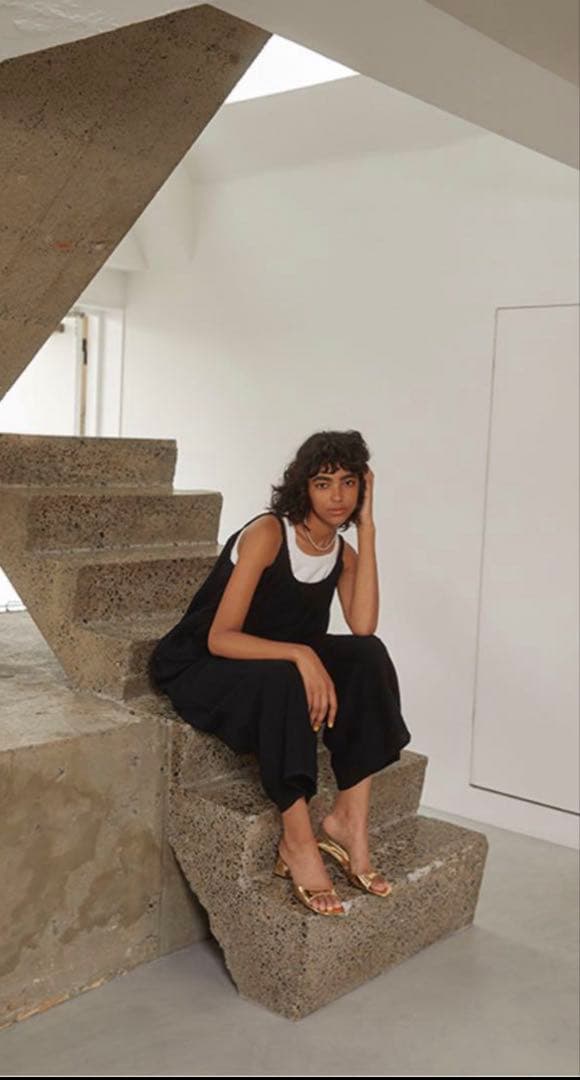 新品◆カベサロッソ　ブレイドストラップオールインワン　Black 38サイズ