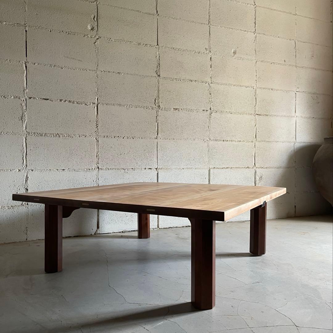 希少　松本民芸家具　ミズメザクラ　天然木無垢材　ローテーブル　センターテーブル