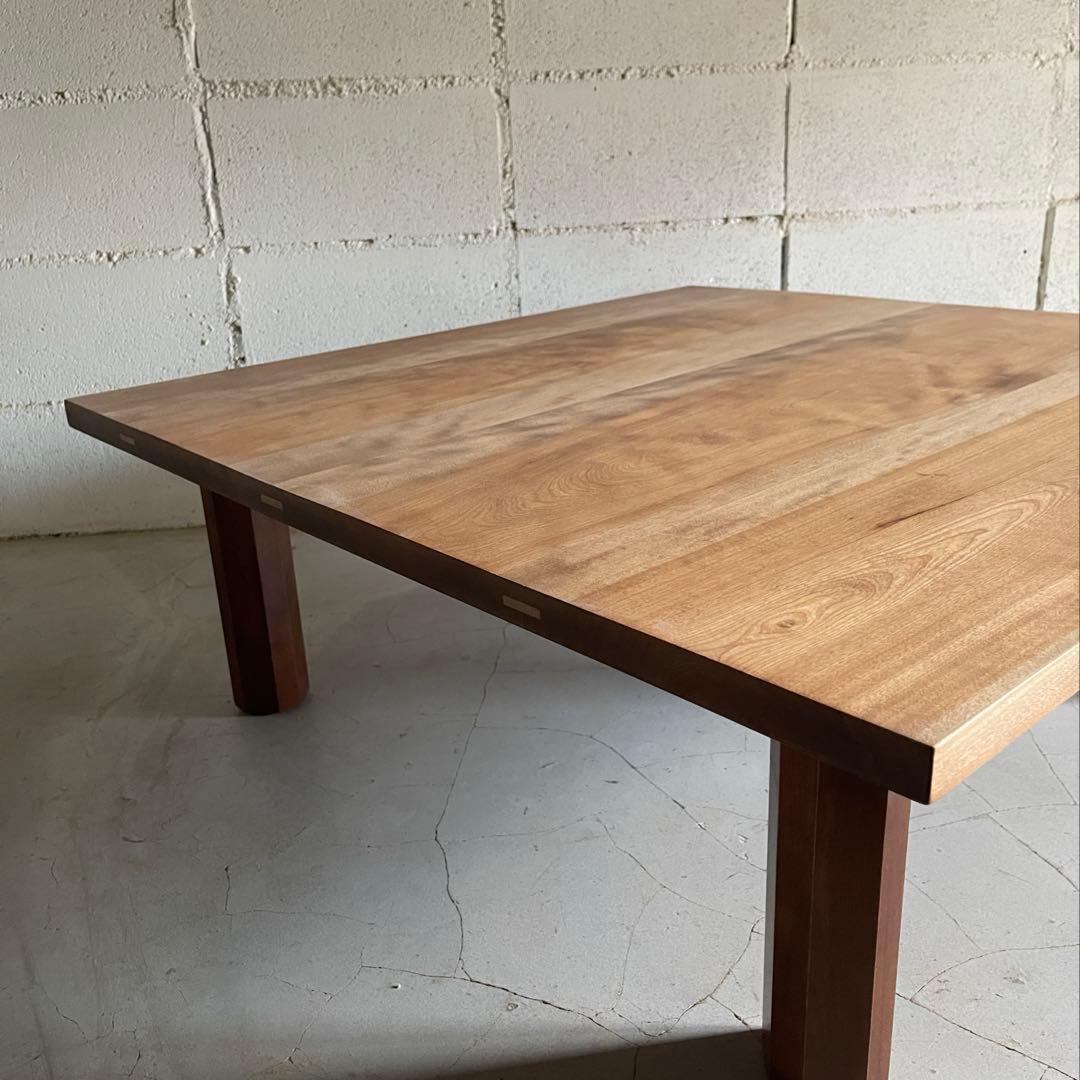 希少　松本民芸家具　ミズメザクラ　天然木無垢材　ローテーブル　センターテーブル