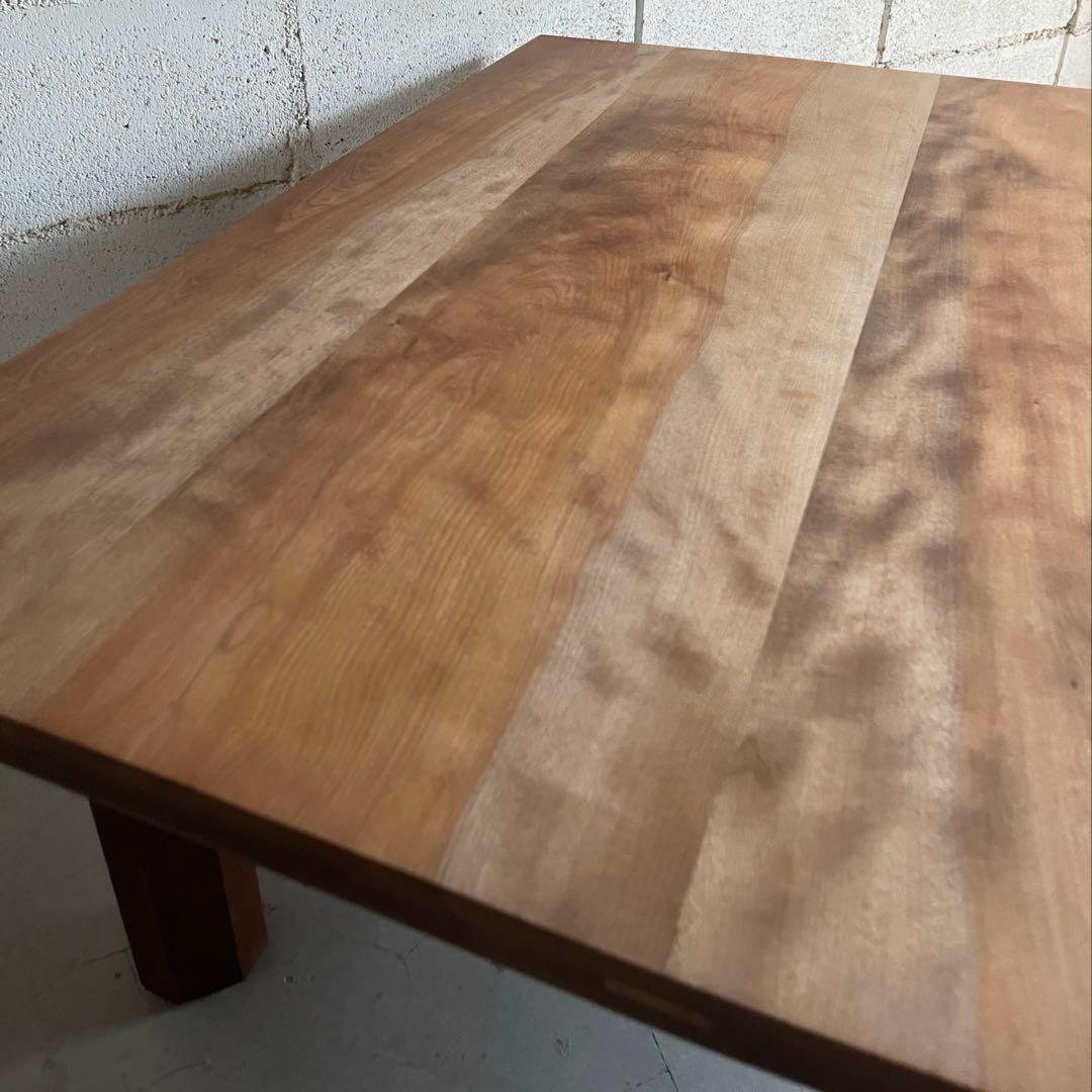 希少　松本民芸家具　ミズメザクラ　天然木無垢材　ローテーブル　センターテーブル