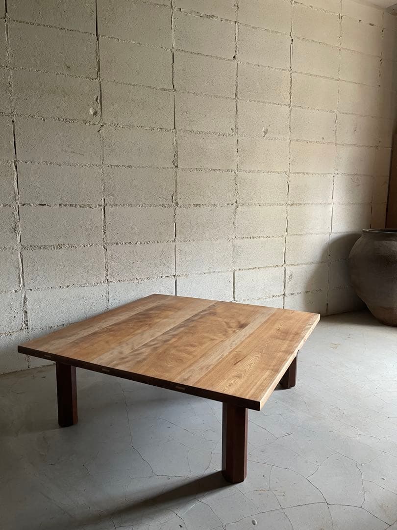 希少　松本民芸家具　ミズメザクラ　天然木無垢材　ローテーブル　センターテーブル