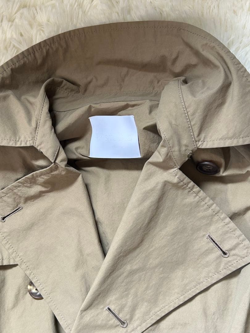 AP STUDIO トレンチコート　ナイロン　ベルト付　ベージュ　38