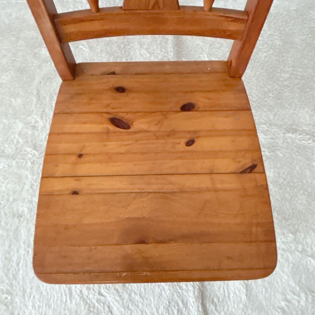 難有り 2脚セット】カントリー パイン材　天然木　椅子　ダイニングチェア