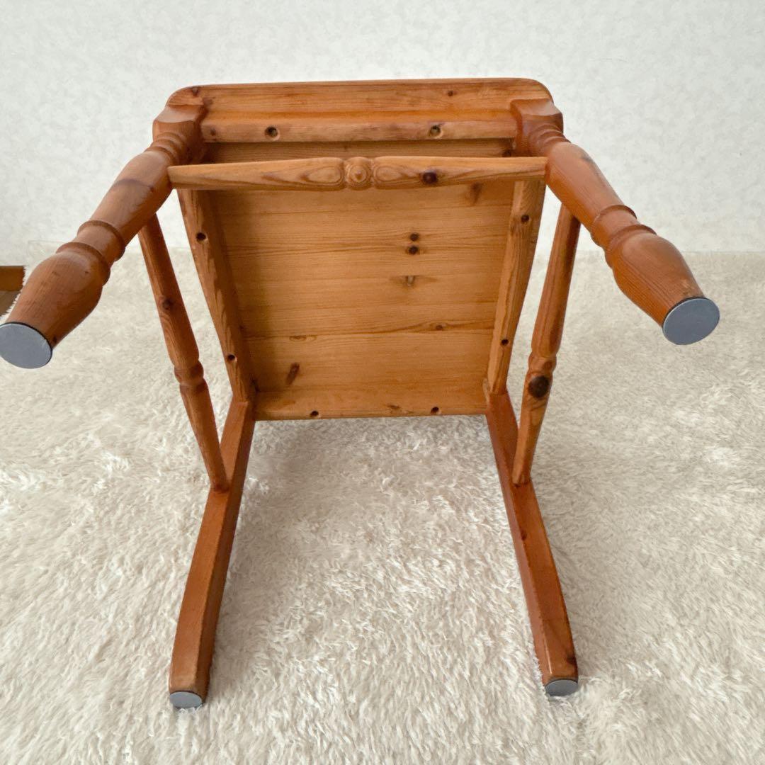 難有り 2脚セット】カントリー パイン材　天然木　椅子　ダイニングチェア