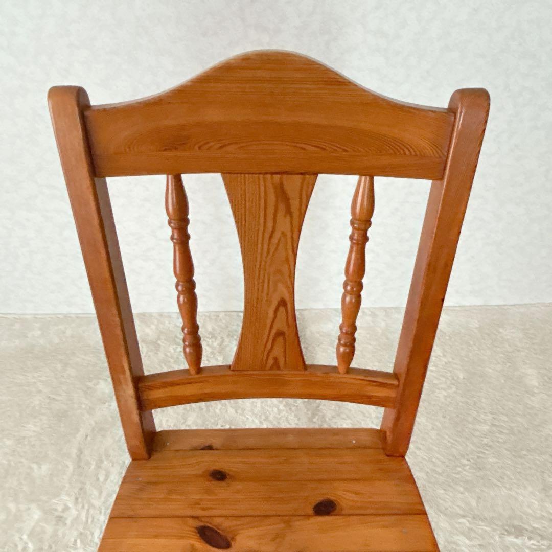 難有り 2脚セット】カントリー パイン材　天然木　椅子　ダイニングチェア