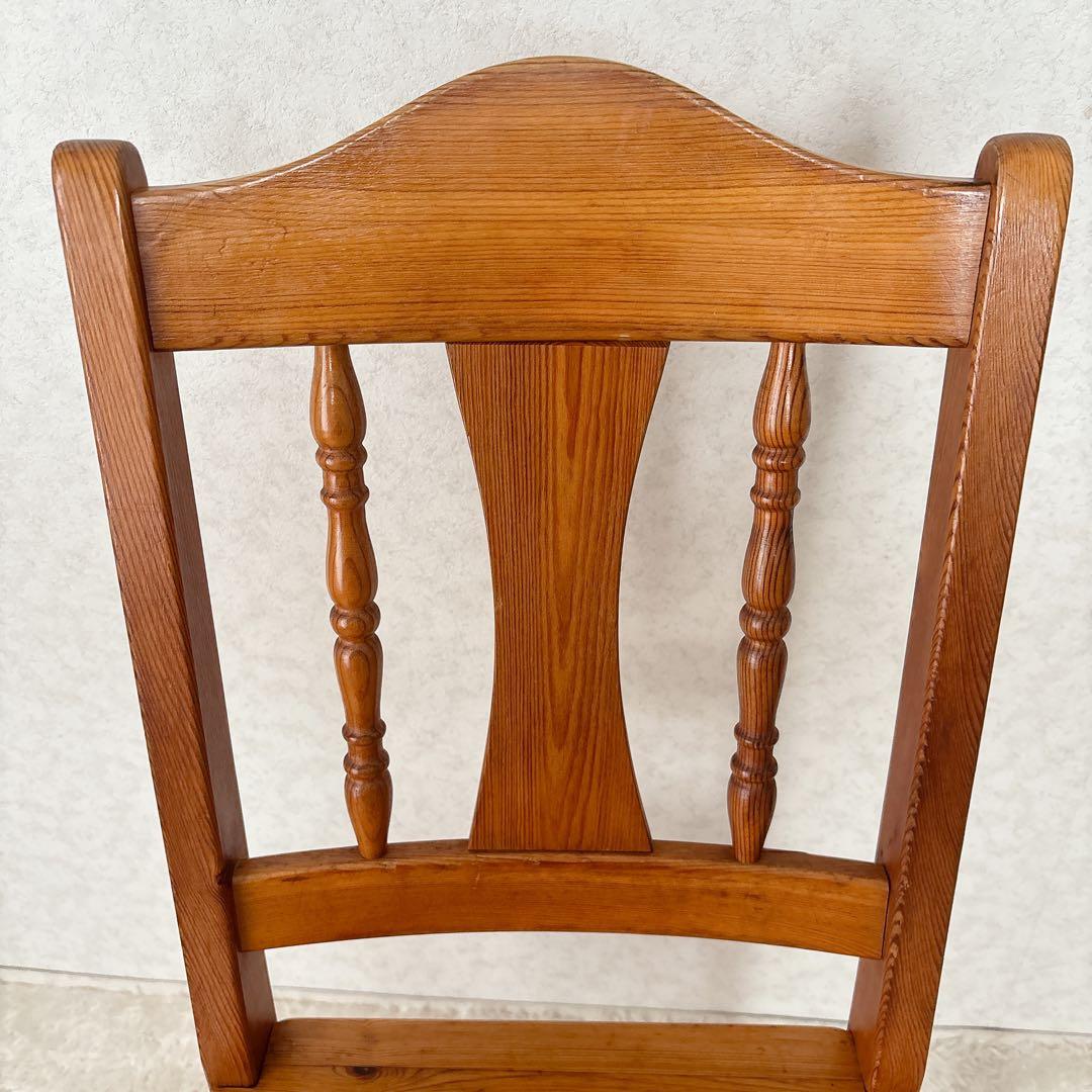 難有り 2脚セット】カントリー パイン材　天然木　椅子　ダイニングチェア