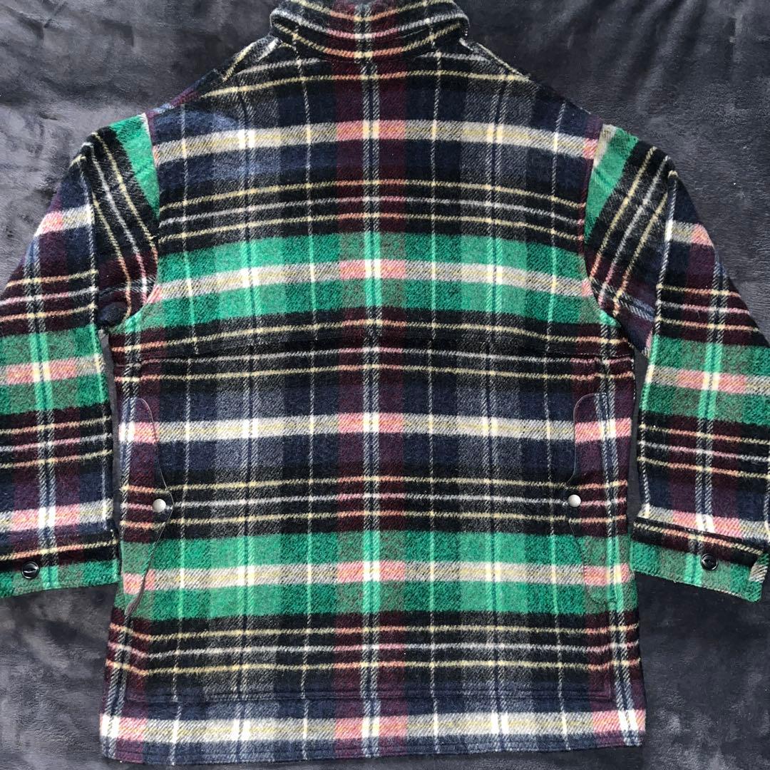 ポロバイラルフローレン ウールハンティングジャケット M チェック柄カバーオール