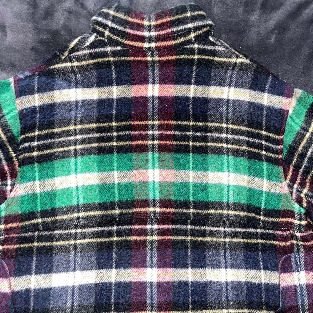 ポロバイラルフローレン ウールハンティングジャケット M チェック柄カバーオール