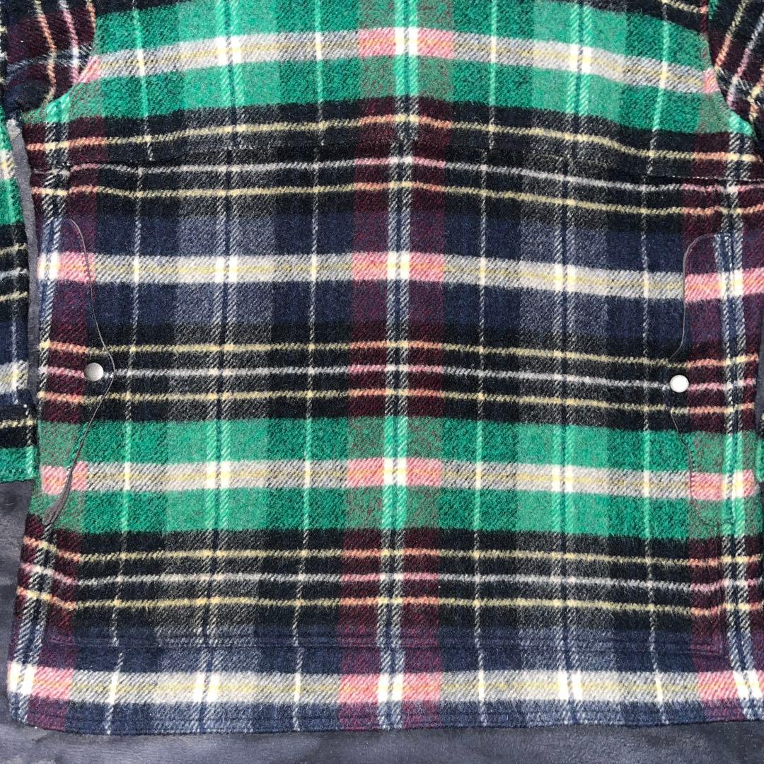 ポロバイラルフローレン ウールハンティングジャケット M チェック柄カバーオール