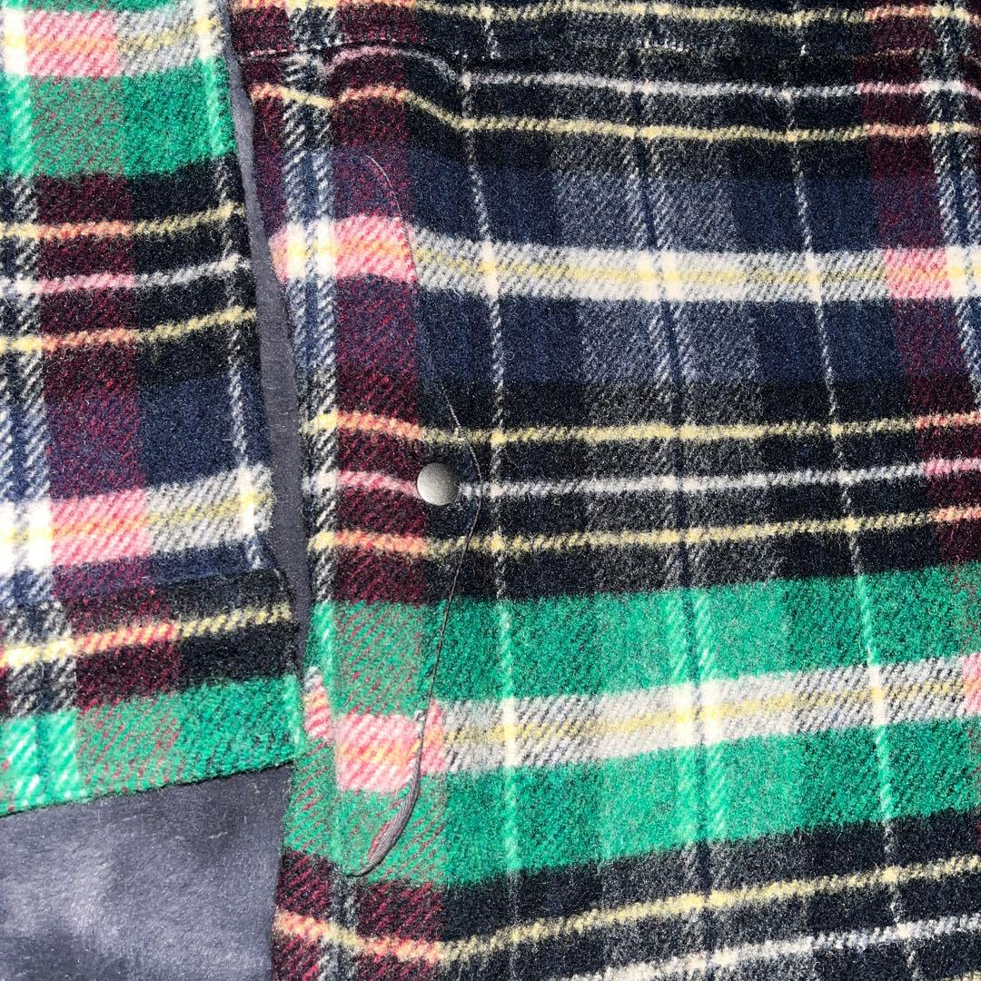 ポロバイラルフローレン ウールハンティングジャケット M チェック柄カバーオール