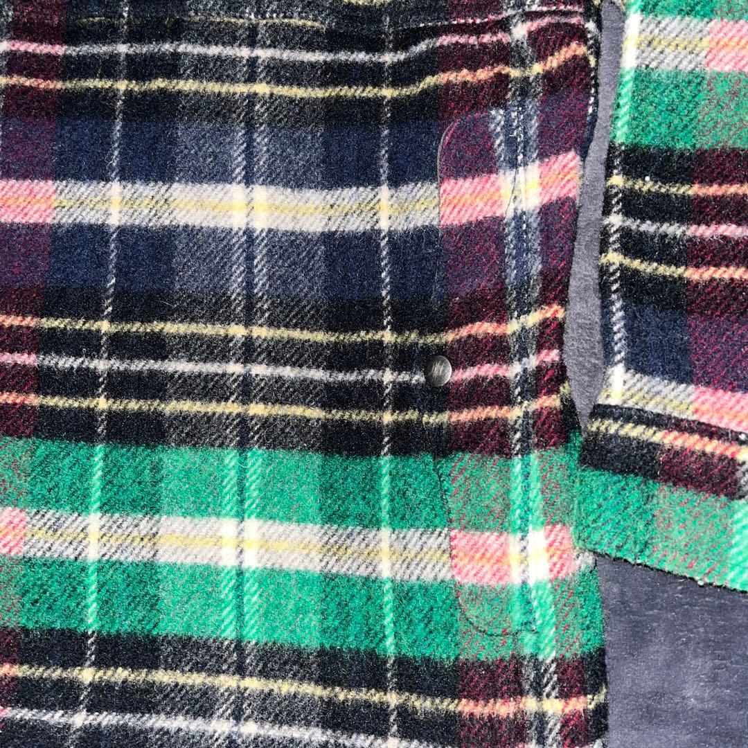 ポロバイラルフローレン ウールハンティングジャケット M チェック柄カバーオール