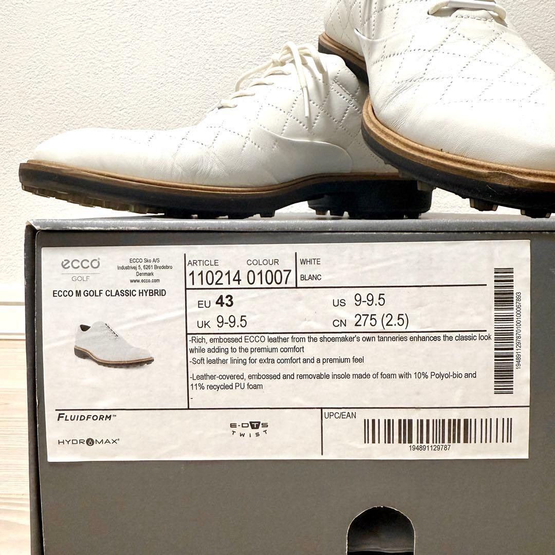 使用1回のみ！ECCO GOLF CLASSIC HYBRID ホワイト27.5