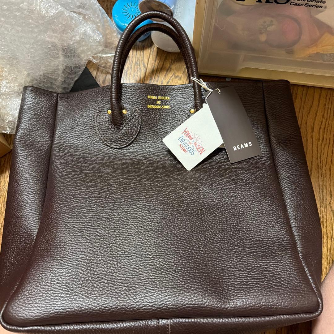 YOUNG & OLSEN ダークブラウン トートバッグ