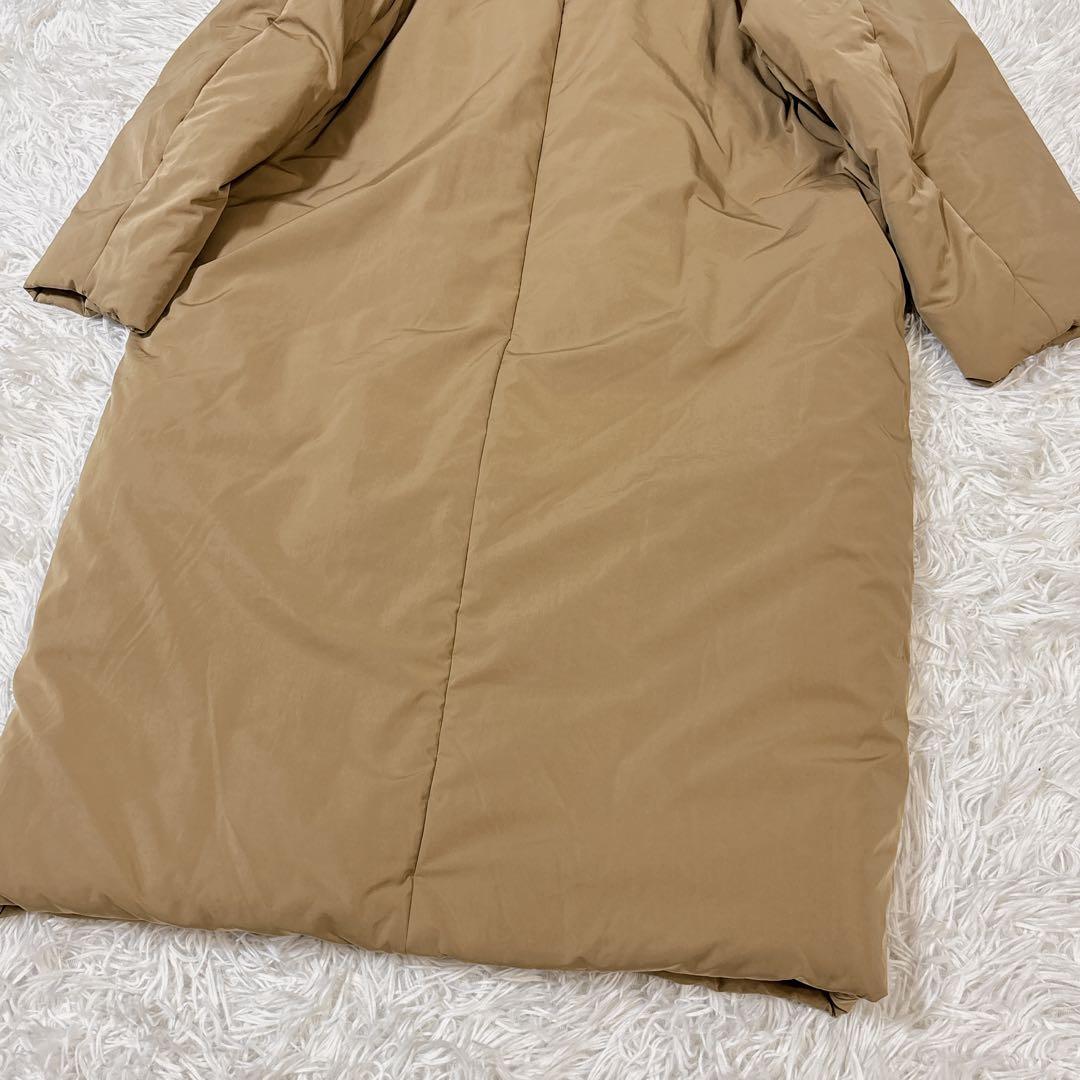 23区 中綿ノンステッチロングアウター ジャケット コート M キャメル フード