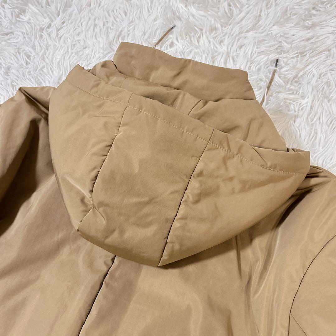 23区 中綿ノンステッチロングアウター ジャケット コート M キャメル フード