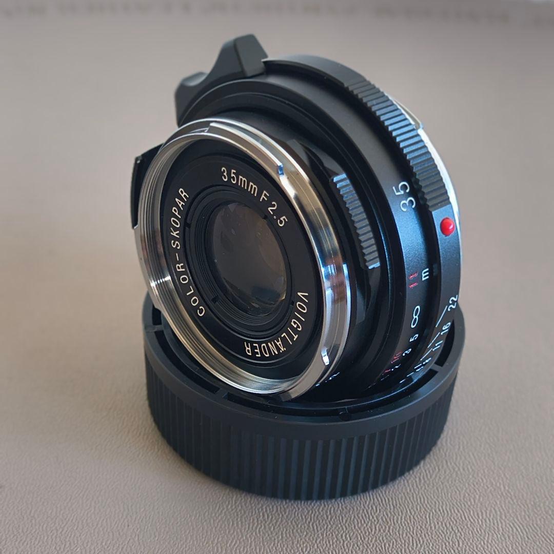 【極美品】Voigtlander35mmＦ2.5+アダプタ+フード+フィルター